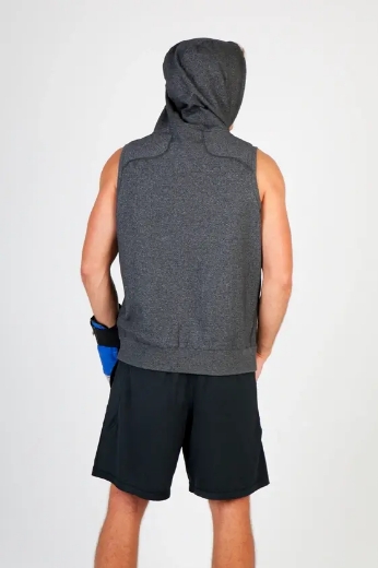 Picture of RAMO, Mens Heather Sleeveless Hoodie